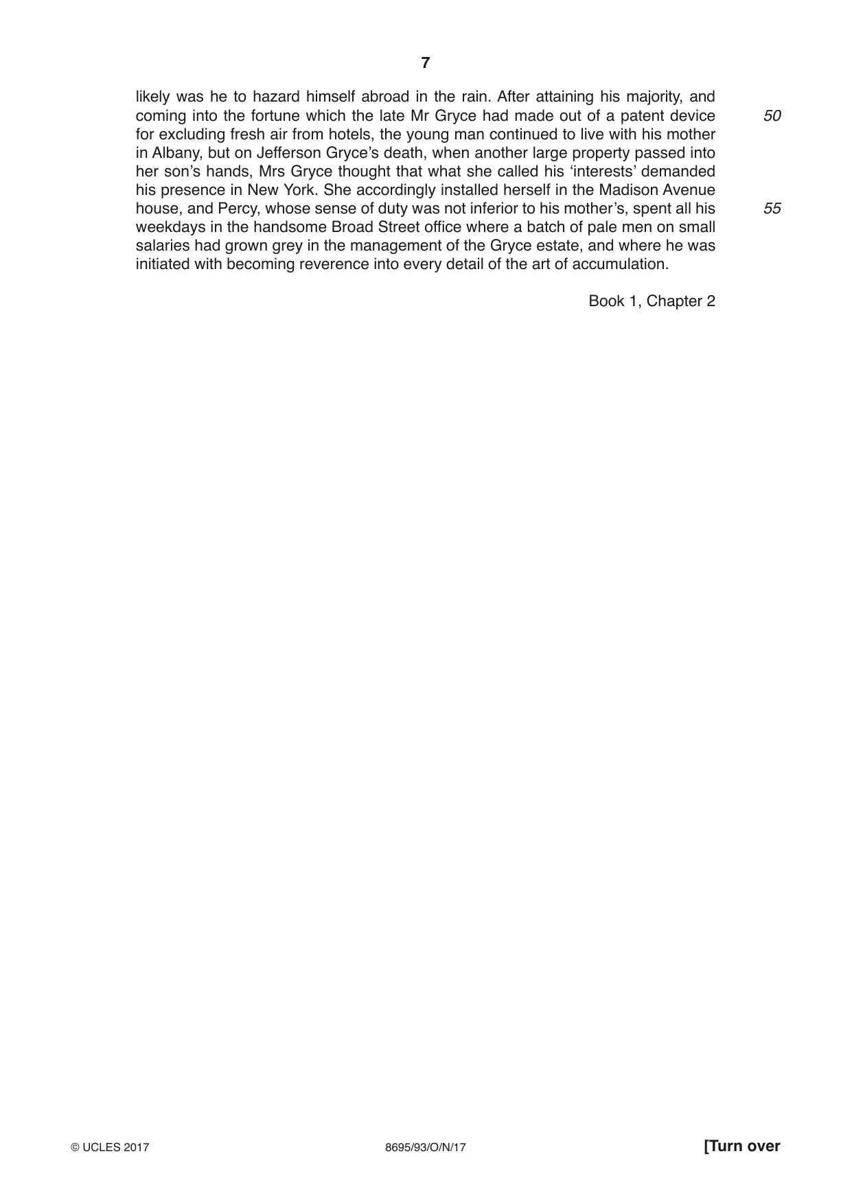 Cambridge A Level English - Language and Literature (AS Level only, from 2016) 8695 2017 Oct/Nov Paper 9 · Variant 3 question paper, page 7 of 16