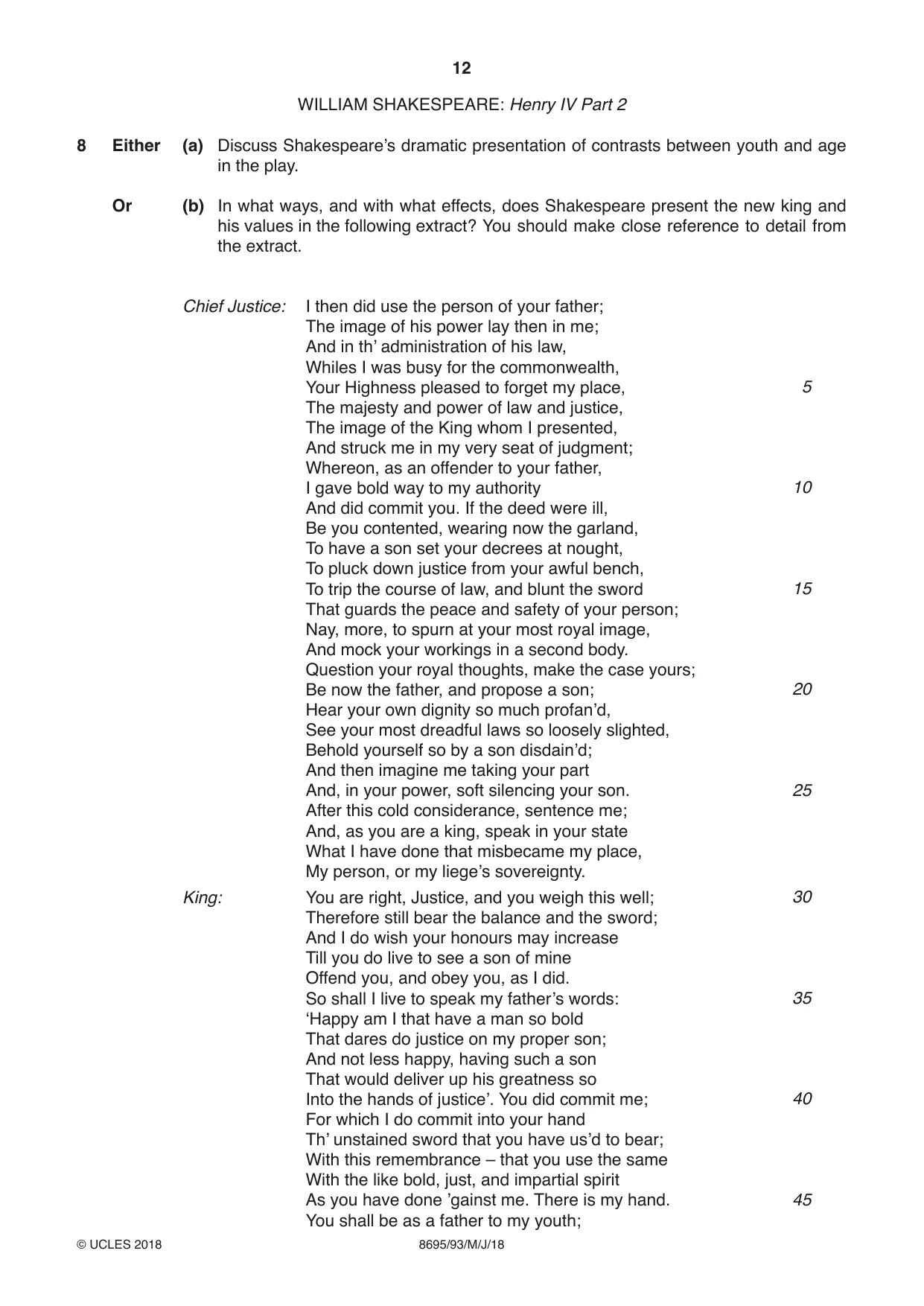 Cambridge A Level English - Language and Literature (AS Level only, from 2016) 8695 2018 May/June Paper 9 · Variant 3 question paper, page 12 of 16