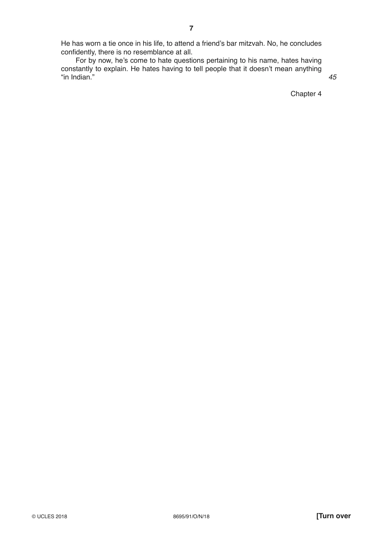Cambridge A Level English - Language and Literature (AS Level only, from 2016) 8695 2018 Oct/Nov Paper 9 · Variant 1 question paper, page 7 of 20