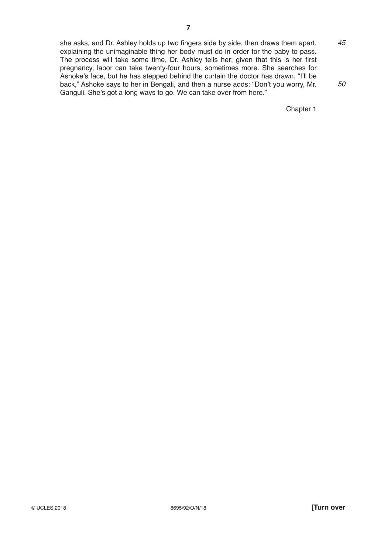 Cambridge A Level English - Language and Literature (AS Level only, from 2016) 8695 2018 Oct/Nov Paper 9 · Variant 2 question paper, page 7 of 20