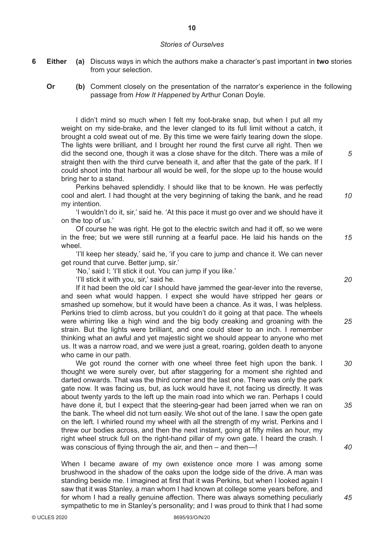 Cambridge A Level English - Language and Literature (AS Level only, from 2016) 8695 2020 Oct/Nov Paper 9 · Variant 3 question paper, page 10 of 20