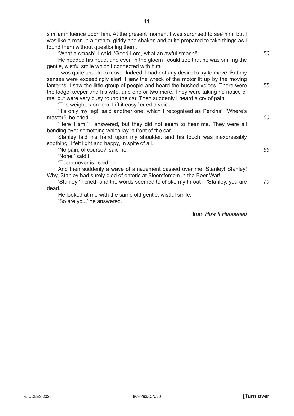 Cambridge A Level English - Language and Literature (AS Level only, from 2016) 8695 2020 Oct/Nov Paper 9 · Variant 3 question paper, page 11 of 20