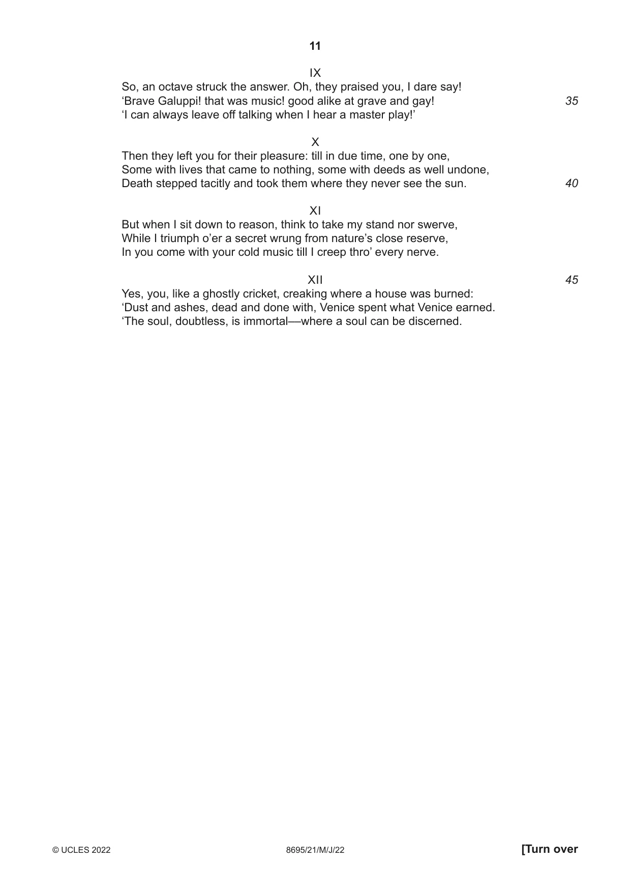 Cambridge A Level English - Language and Literature (AS Level only, from 2016) 8695 2022 May/June Paper 2 · Variant 1 question paper, page 11 of 24