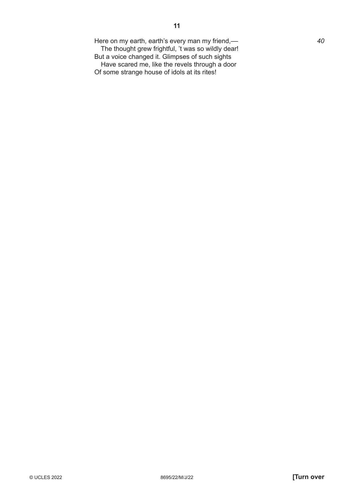 Cambridge A Level English - Language and Literature (AS Level only, from 2016) 8695 2022 May/June Paper 2 · Variant 2 question paper, page 11 of 24