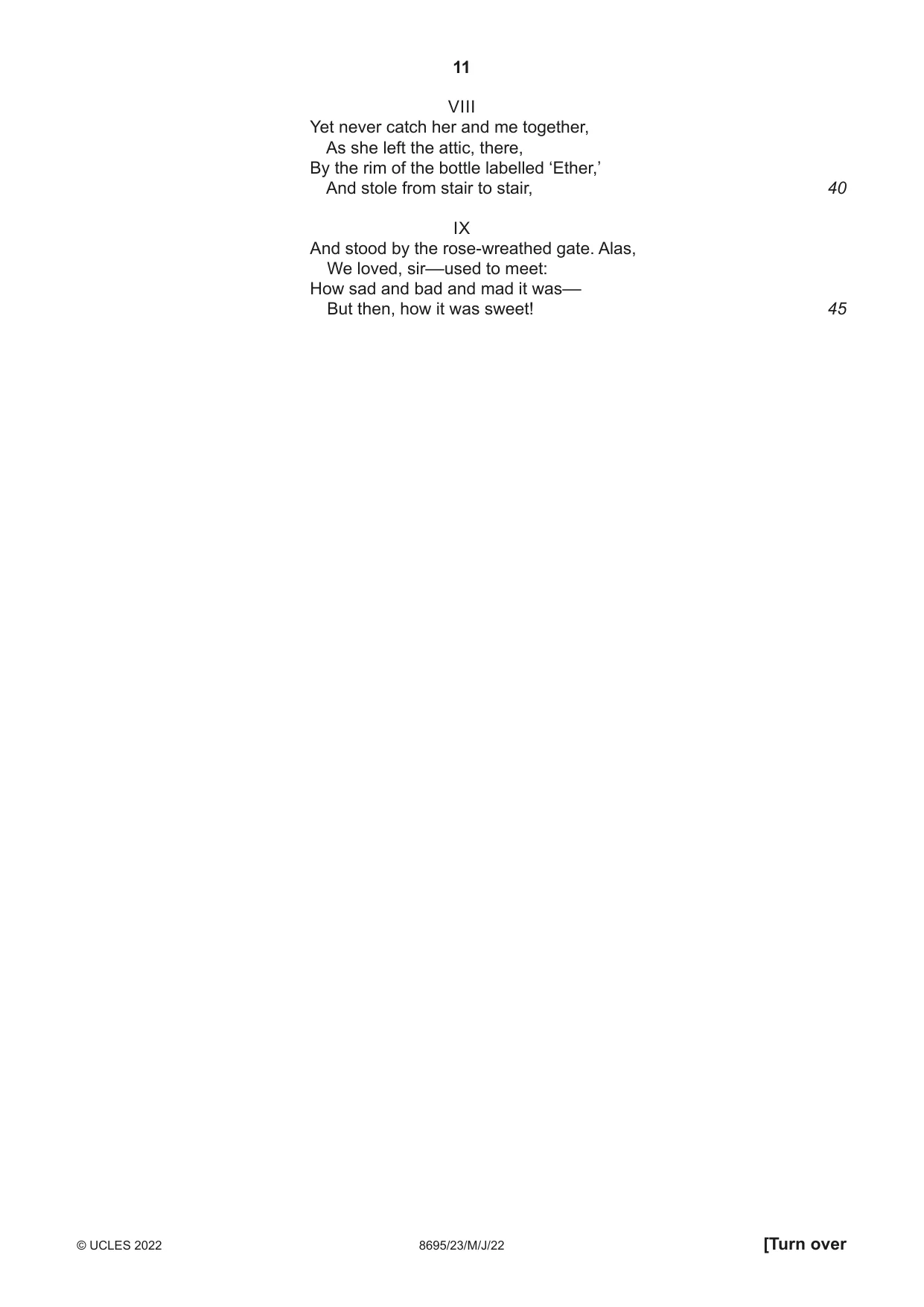 Cambridge A Level English - Language and Literature (AS Level only, from 2016) 8695 2022 May/June Paper 2 · Variant 3 question paper, page 11 of 24