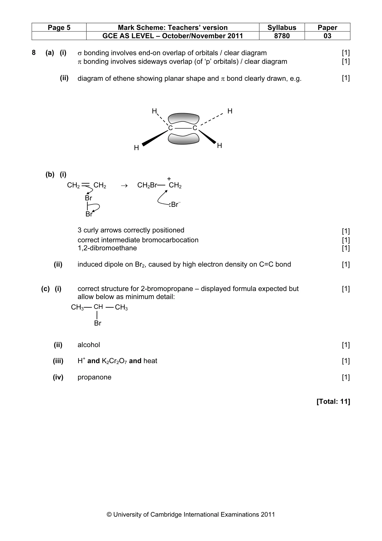 Mark scheme, page 5 of 7