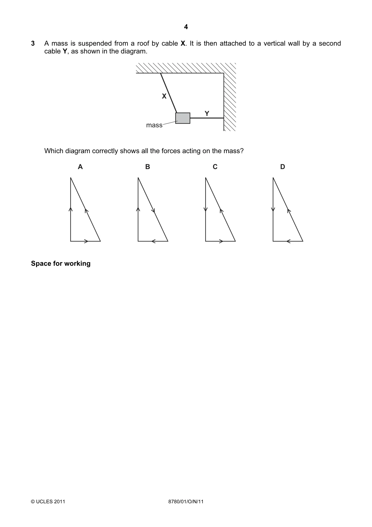 Cambridge A Level Physical Science 8780 2011 Oct/Nov Paper 1 · Variant 1 question paper, page 4 of 16