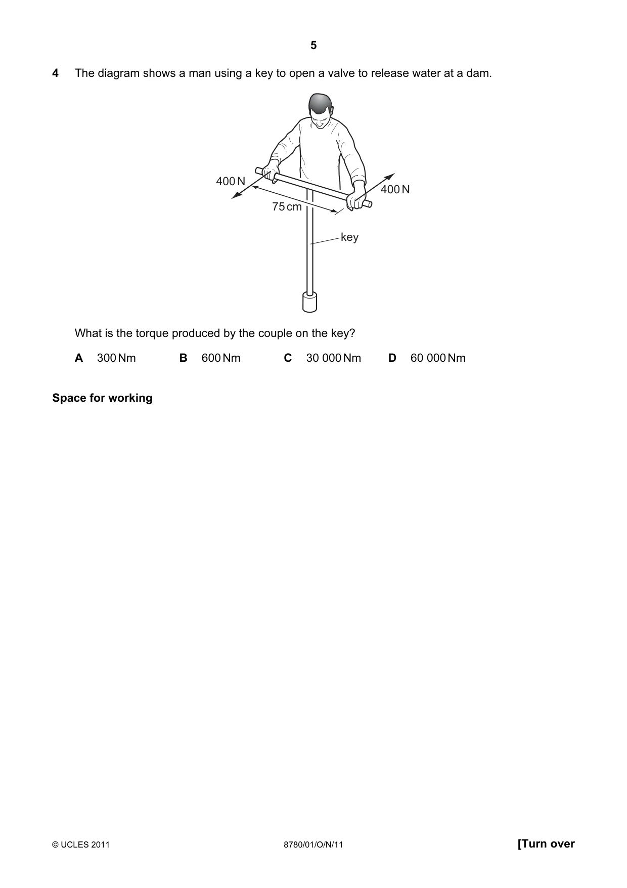 Cambridge A Level Physical Science 8780 2011 Oct/Nov Paper 1 · Variant 1 question paper, page 5 of 16