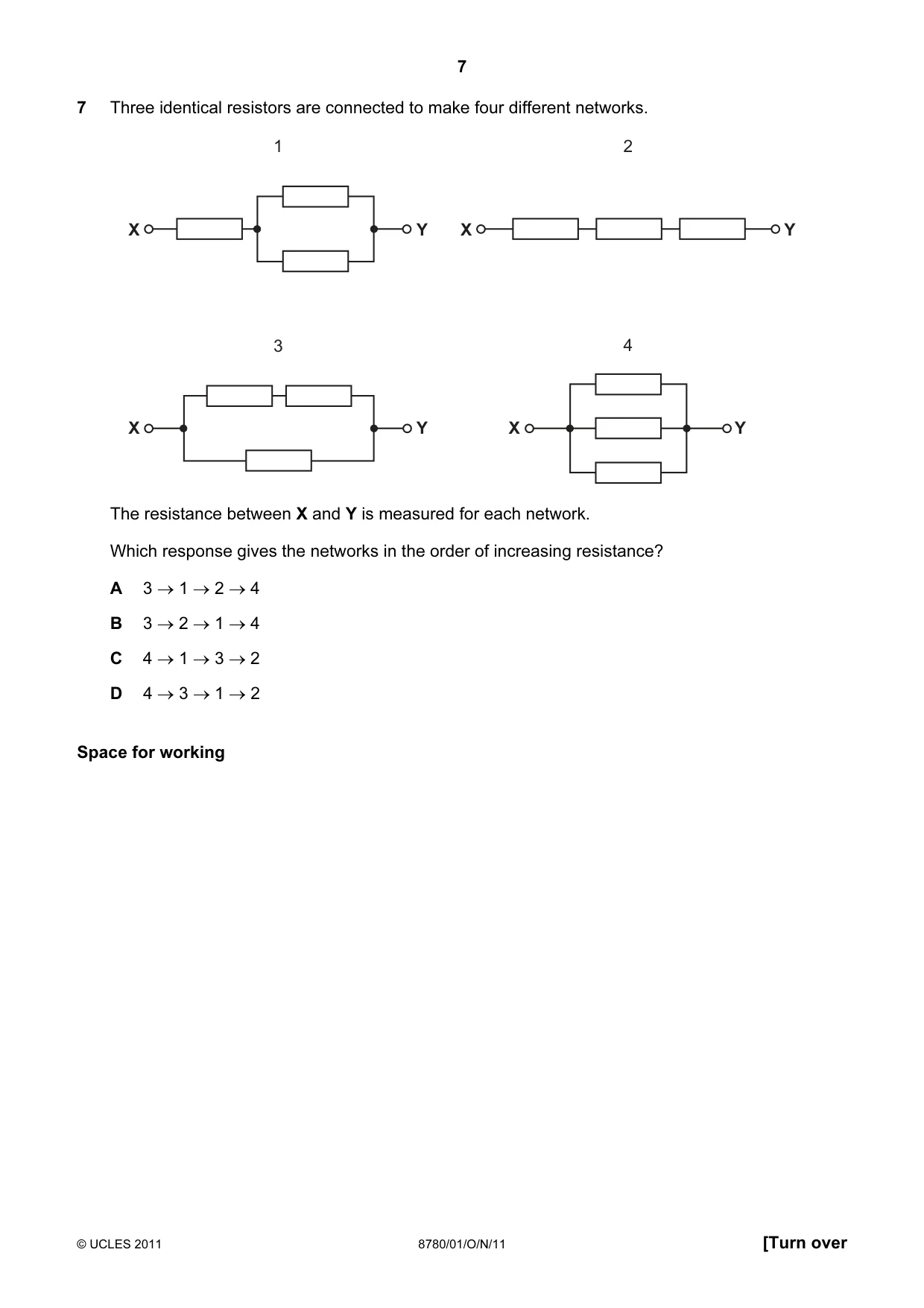 Cambridge A Level Physical Science 8780 2011 Oct/Nov Paper 1 · Variant 1 question paper, page 7 of 16