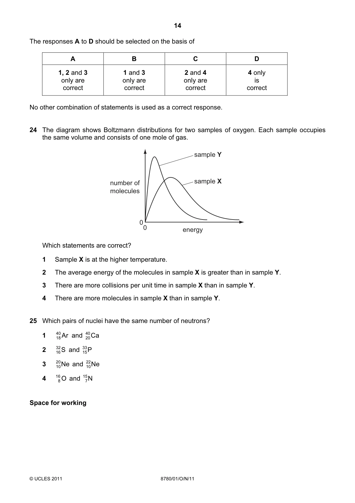 Cambridge A Level Physical Science 8780 2011 Oct/Nov Paper 1 · Variant 1 question paper, page 14 of 16