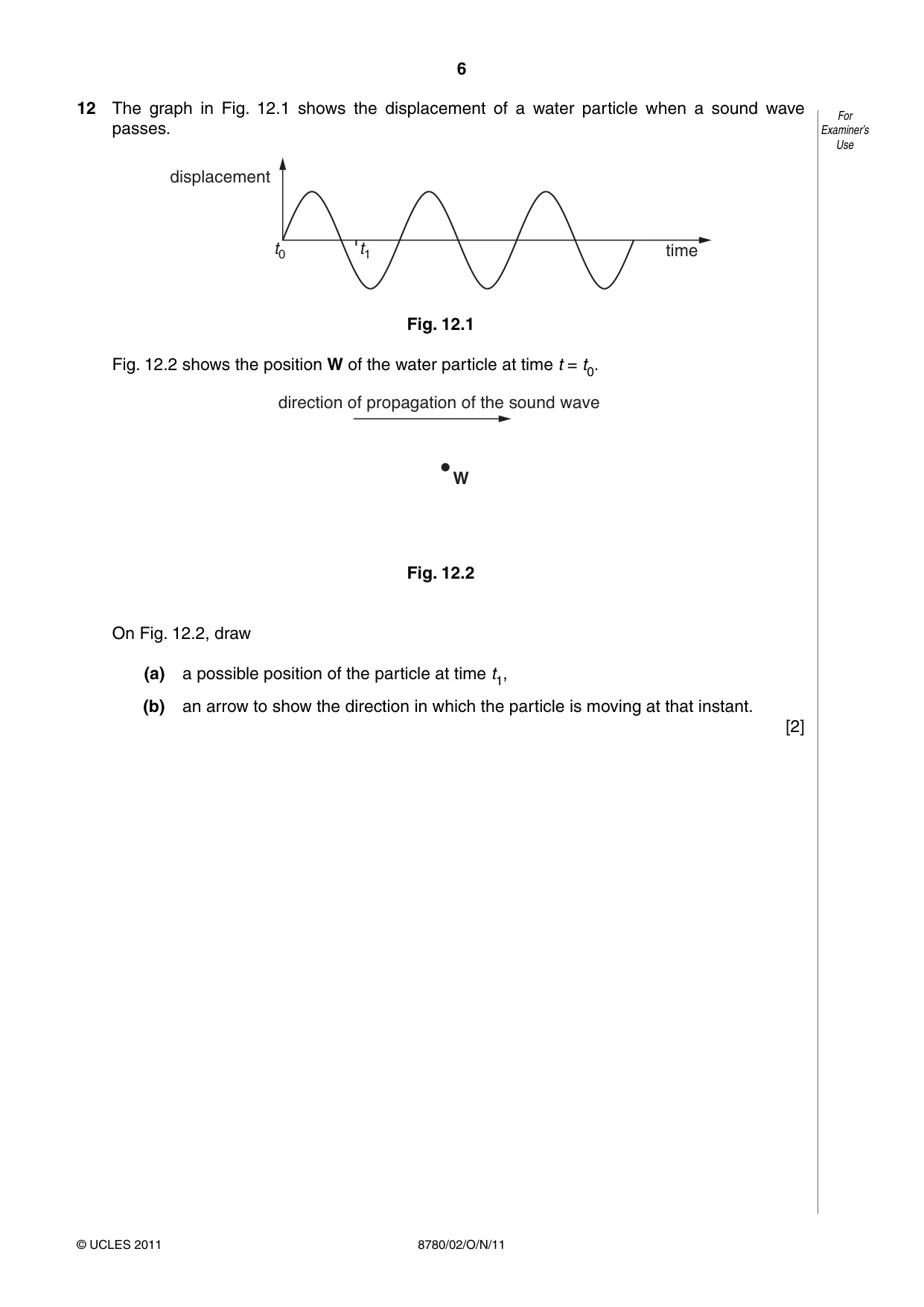 Cambridge A Level Physical Science 8780 2011 Oct/Nov Paper 2 · Variant 1 question paper, page 6 of 8