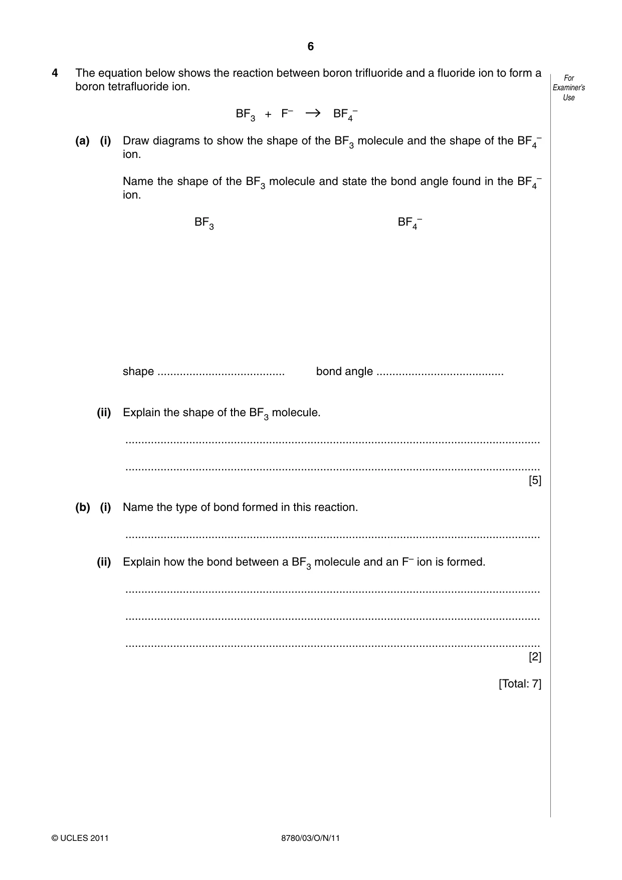 Cambridge A Level Physical Science 8780 2011 Oct/Nov Paper 3 · Variant 1 question paper, page 6 of 20