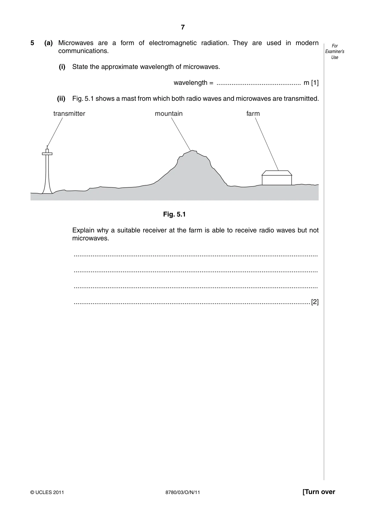 Cambridge A Level Physical Science 8780 2011 Oct/Nov Paper 3 · Variant 1 question paper, page 7 of 20
