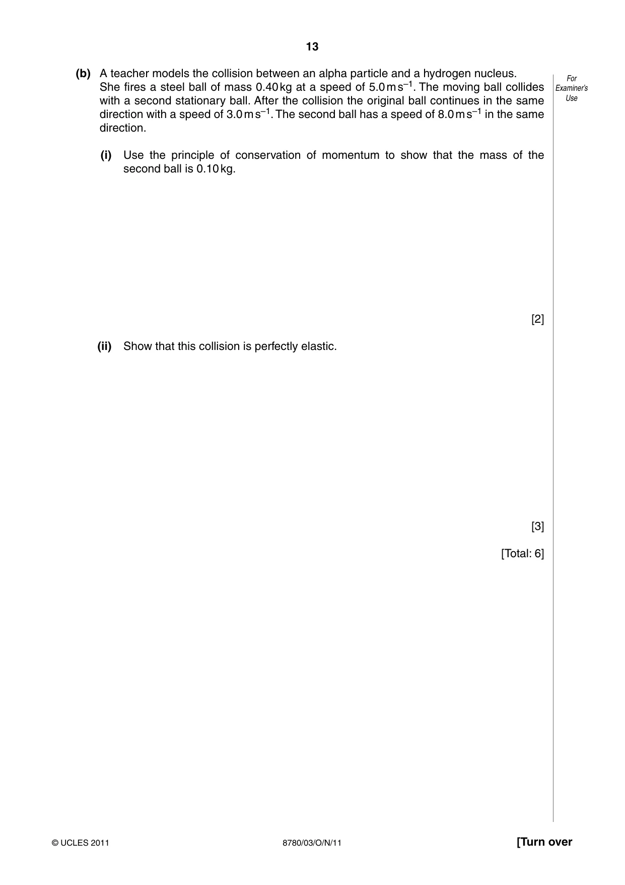 Cambridge A Level Physical Science 8780 2011 Oct/Nov Paper 3 · Variant 1 question paper, page 13 of 20