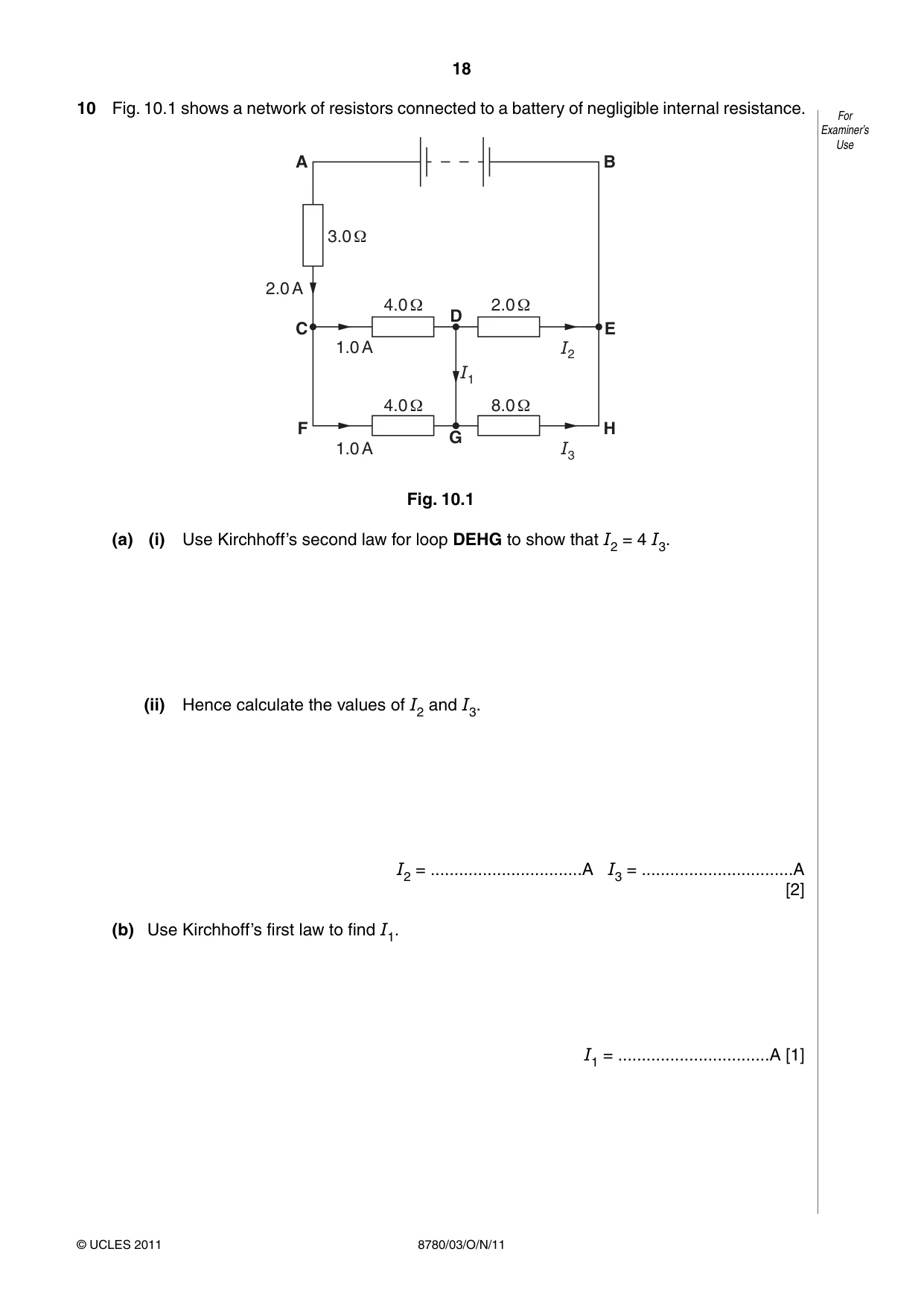 Cambridge A Level Physical Science 8780 2011 Oct/Nov Paper 3 · Variant 1 question paper, page 18 of 20