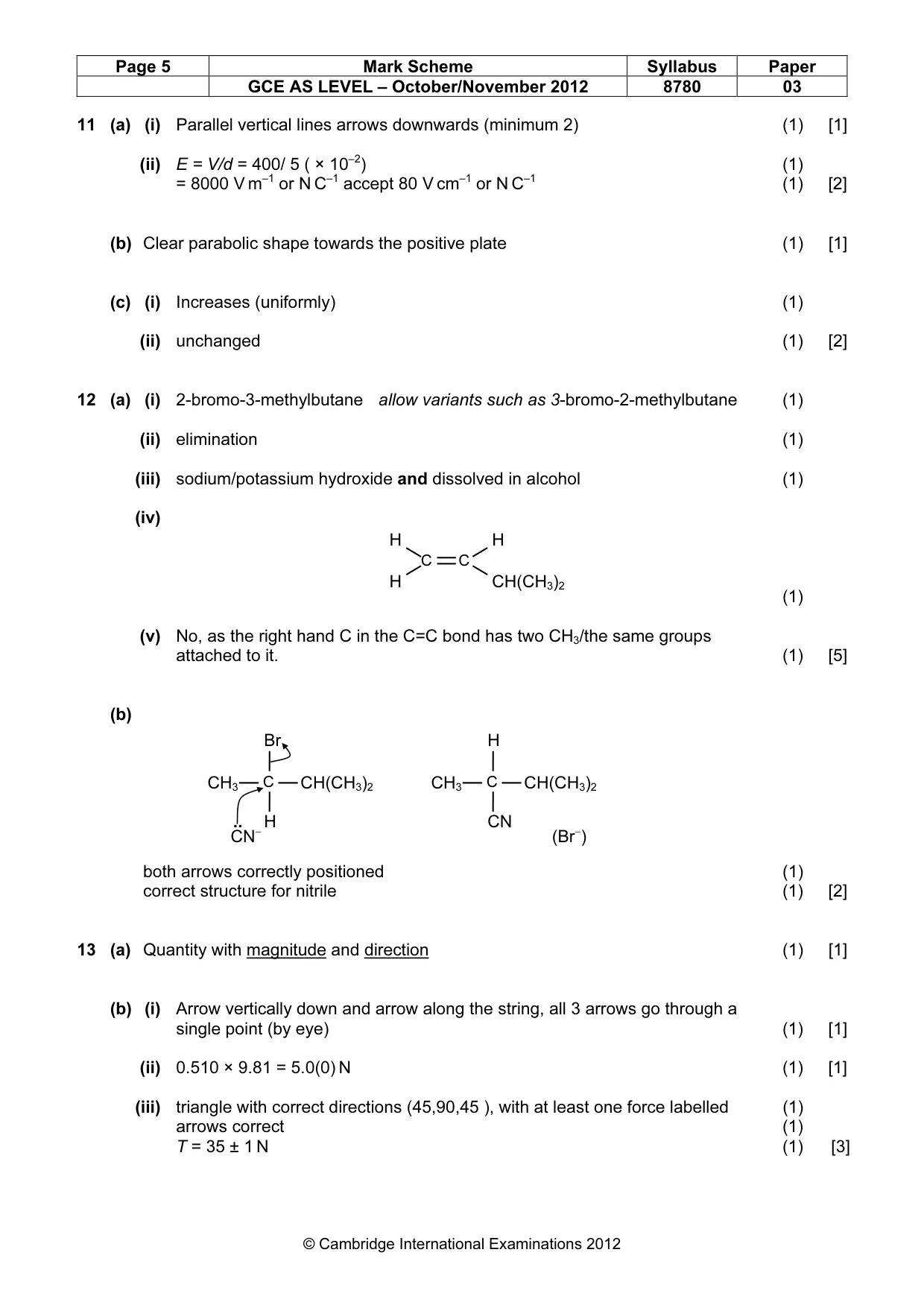Mark scheme, page 5 of 6