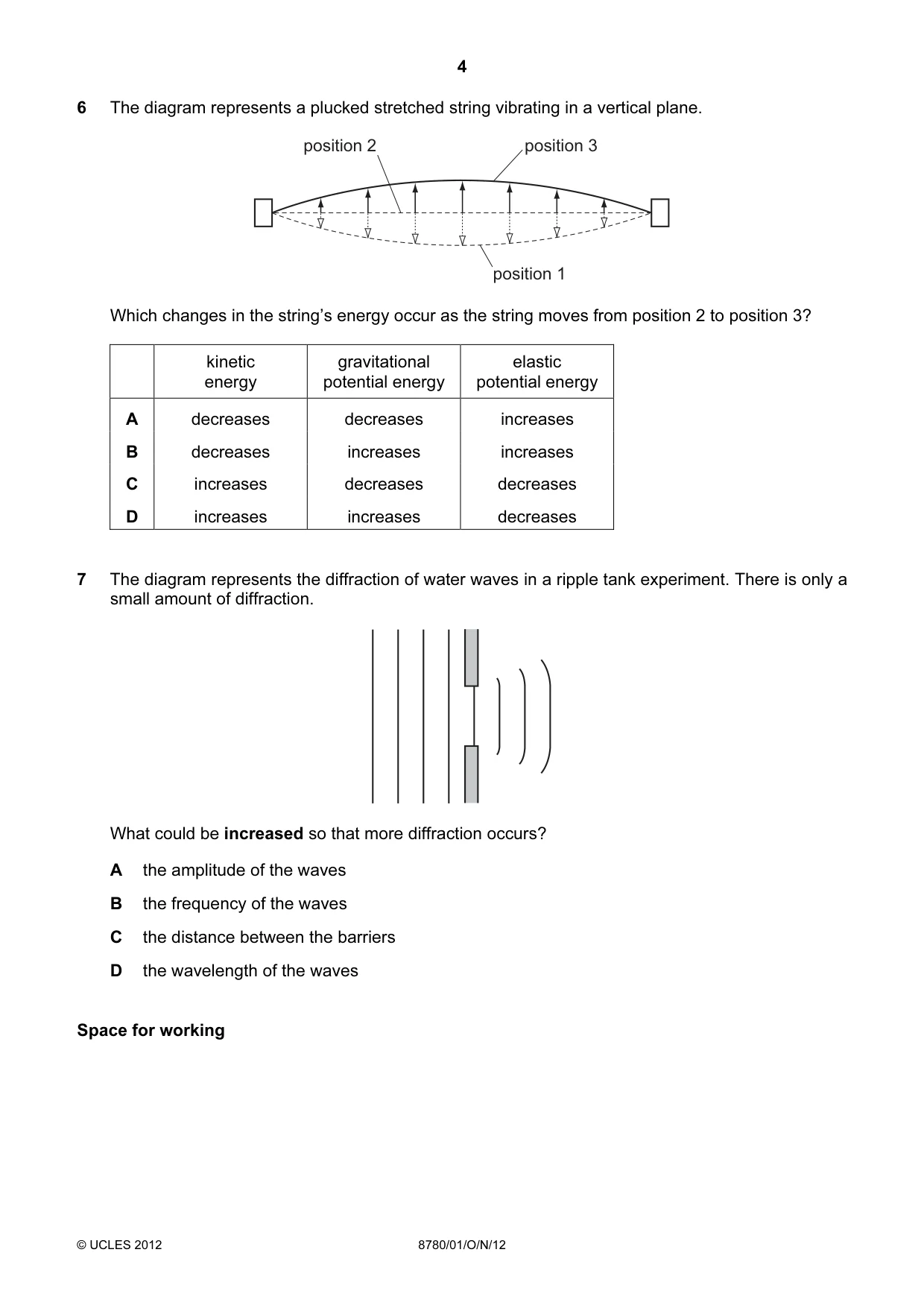 Cambridge A Level Physical Science 8780 2012 Oct/Nov Paper 1 · Variant 1 question paper, page 4 of 16