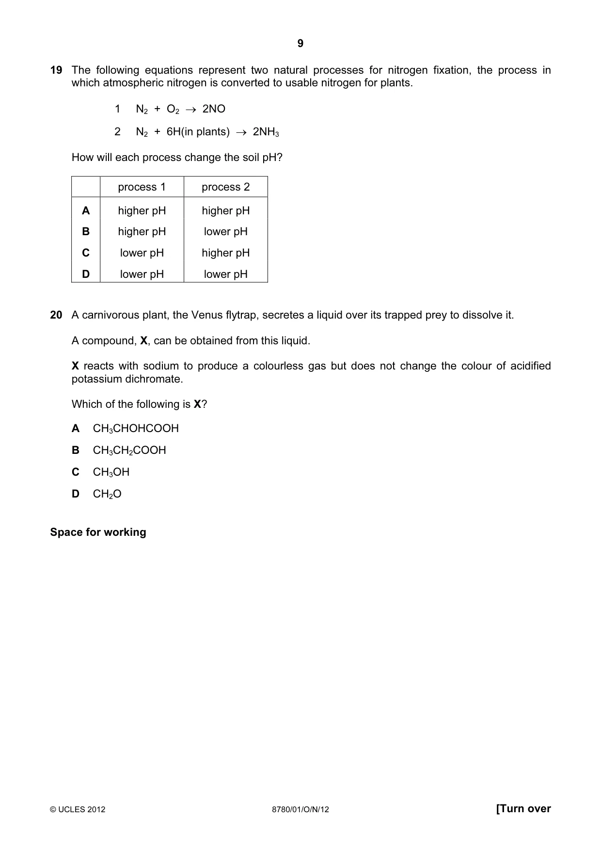 Cambridge A Level Physical Science 8780 2012 Oct/Nov Paper 1 · Variant 1 question paper, page 9 of 16