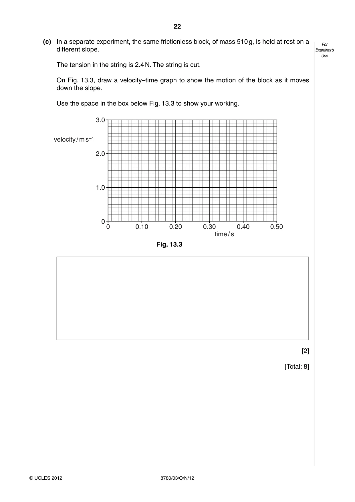 Cambridge A Level Physical Science 8780 2012 Oct/Nov Paper 3 · Variant 1 question paper, page 22 of 24