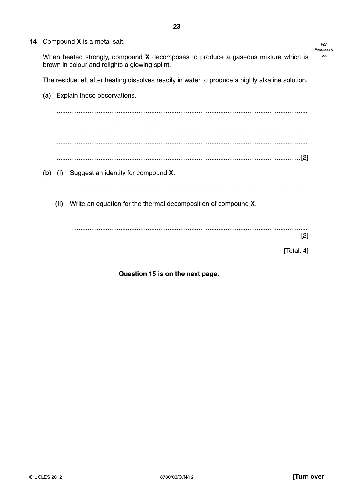 Cambridge A Level Physical Science 8780 2012 Oct/Nov Paper 3 · Variant 1 question paper, page 23 of 24