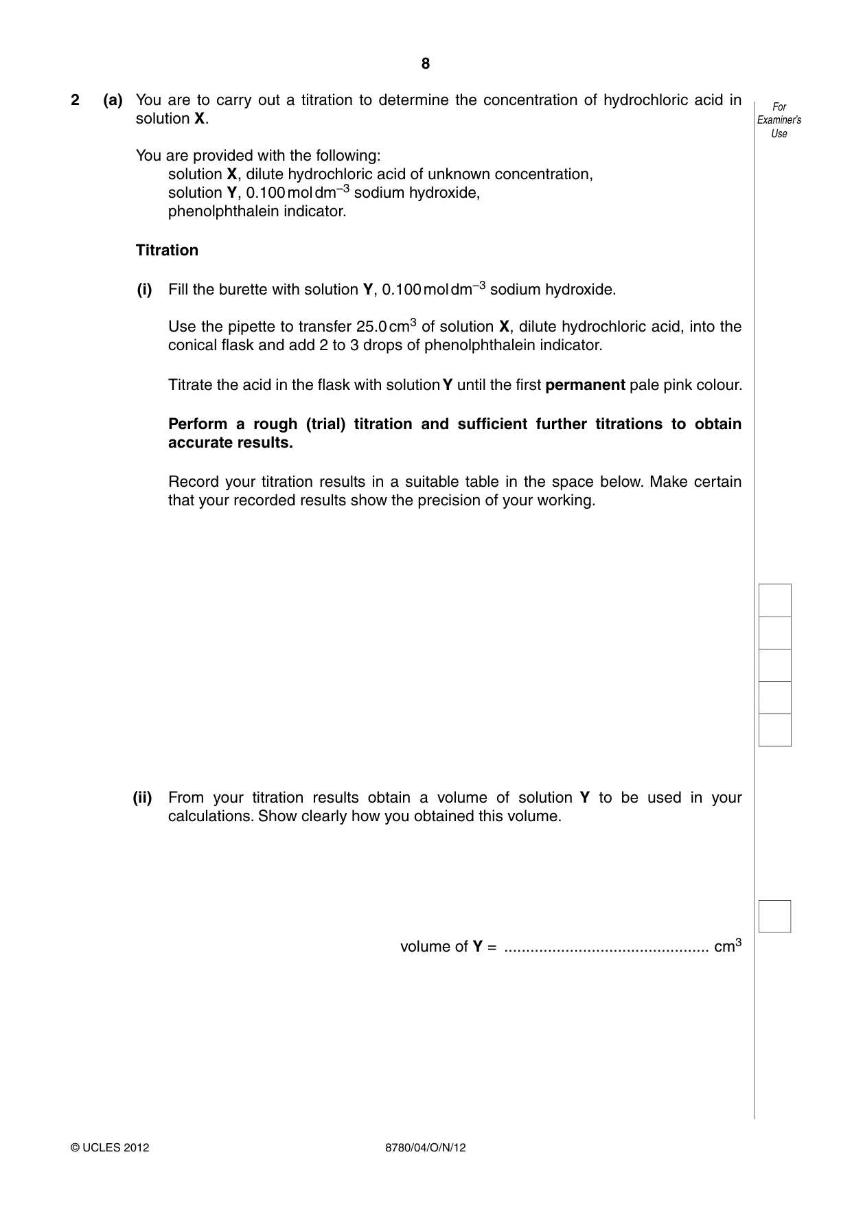 Cambridge A Level Physical Science 8780 2012 Oct/Nov Paper 4 · Variant 1 question paper, page 8 of 16