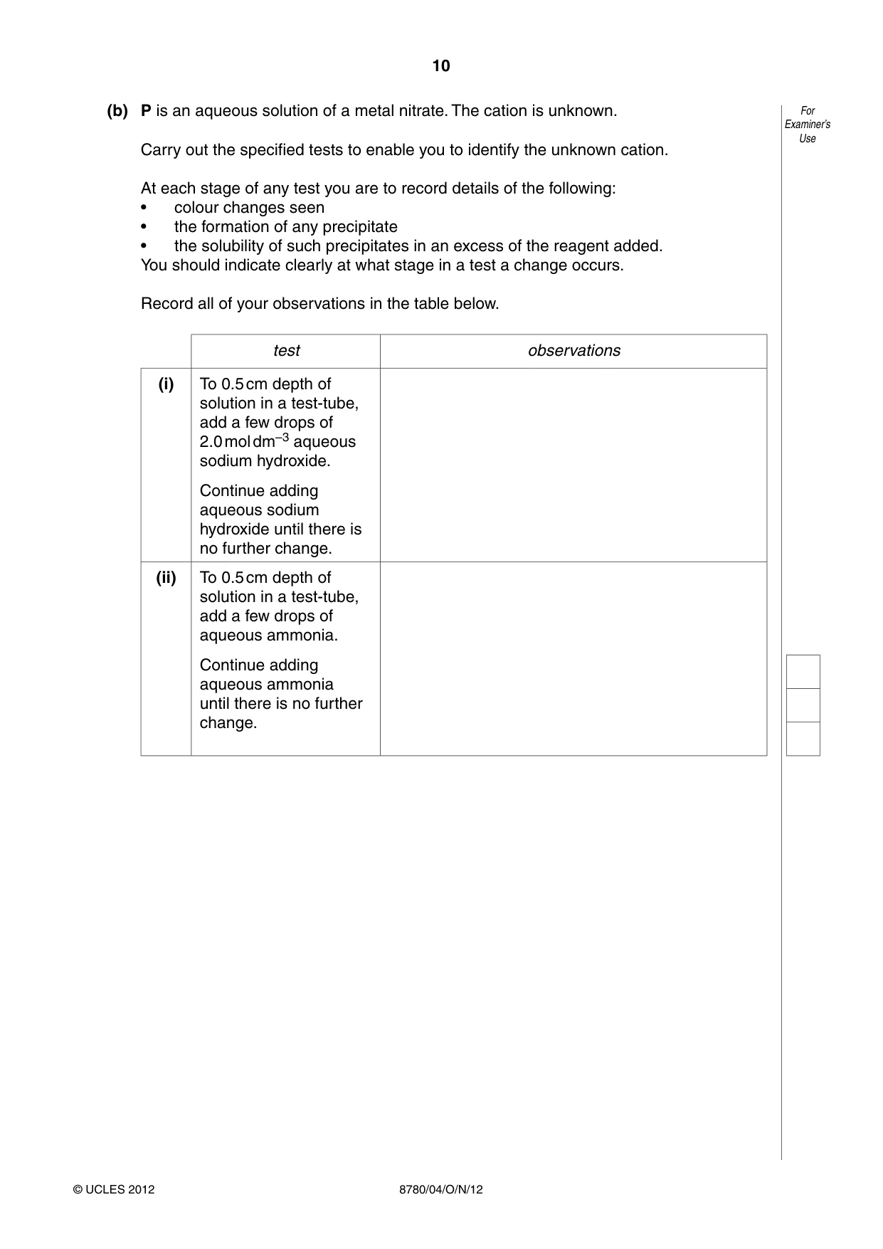 Cambridge A Level Physical Science 8780 2012 Oct/Nov Paper 4 · Variant 1 question paper, page 10 of 16