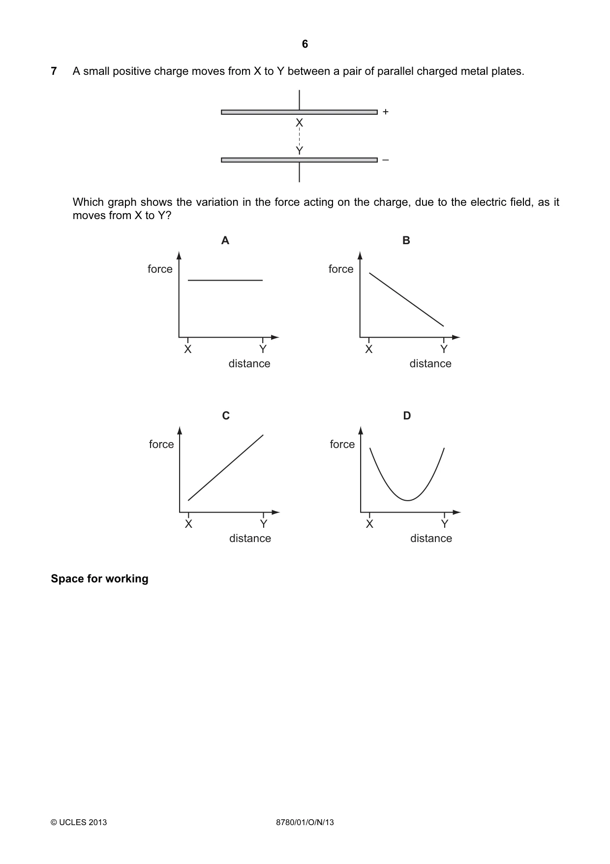 Cambridge A Level Physical Science 8780 2013 Oct/Nov Paper 1 · Variant 1 question paper, page 6 of 16