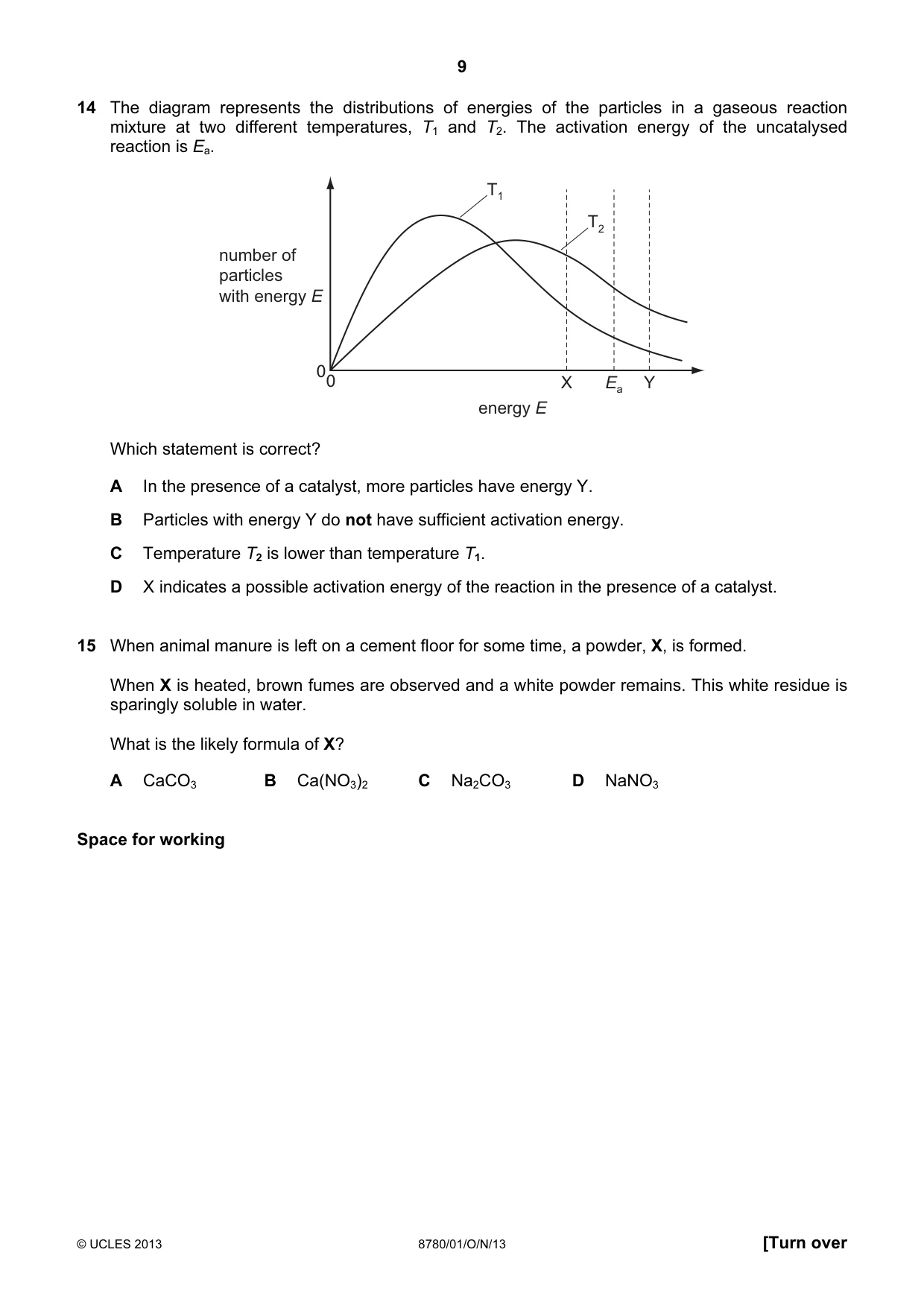 Cambridge A Level Physical Science 8780 2013 Oct/Nov Paper 1 · Variant 1 question paper, page 9 of 16