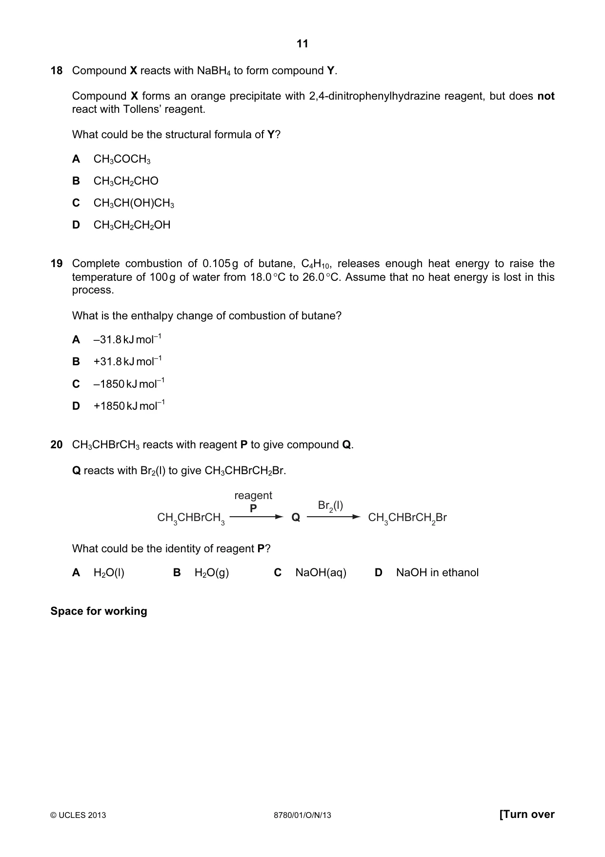 Cambridge A Level Physical Science 8780 2013 Oct/Nov Paper 1 · Variant 1 question paper, page 11 of 16
