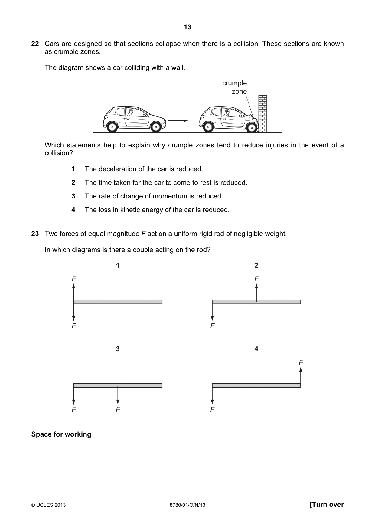 Cambridge A Level Physical Science 8780 2013 Oct/Nov Paper 1 · Variant 1 question paper, page 13 of 16