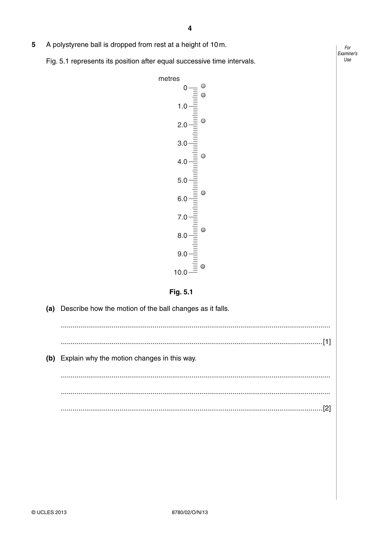 Cambridge A Level Physical Science 8780 2013 Oct/Nov Paper 2 · Variant 1 question paper, page 4 of 8