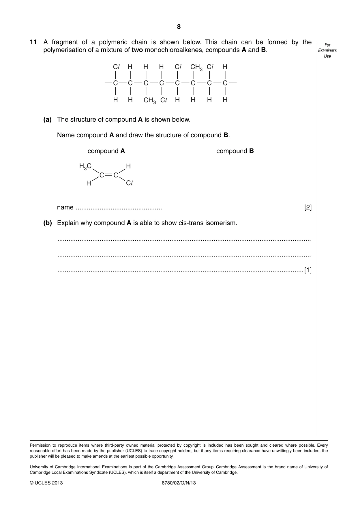 Cambridge A Level Physical Science 8780 2013 Oct/Nov Paper 2 · Variant 1 question paper, page 8 of 8