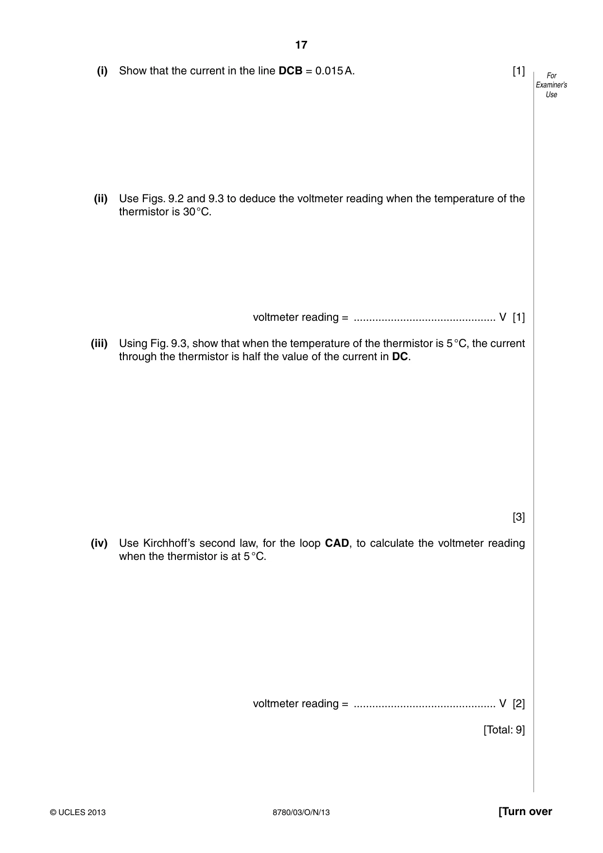 Cambridge A Level Physical Science 8780 2013 Oct/Nov Paper 3 · Variant 1 question paper, page 17 of 20
