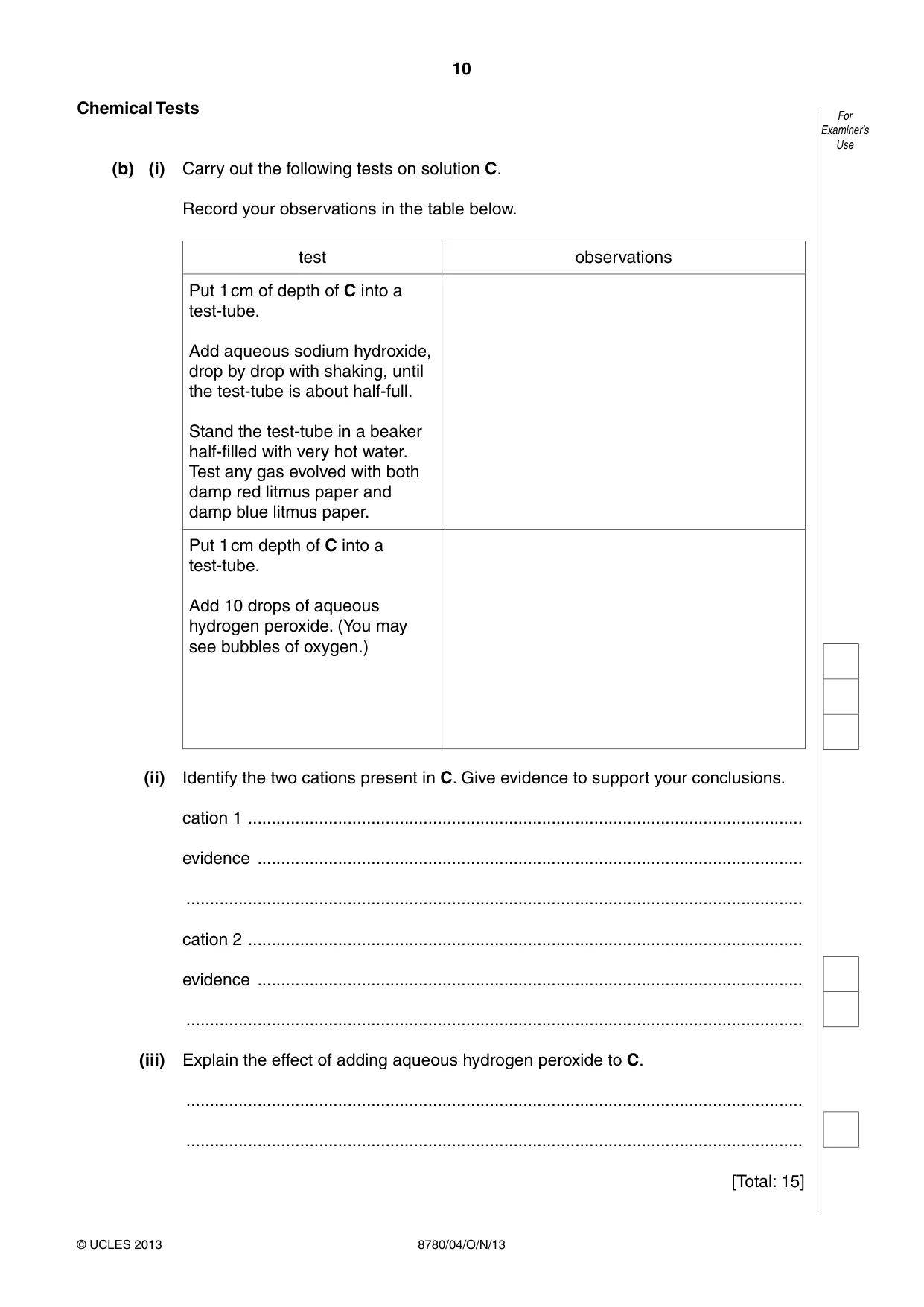 Cambridge A Level Physical Science 8780 2013 Oct/Nov Paper 4 · Variant 1 question paper, page 10 of 12