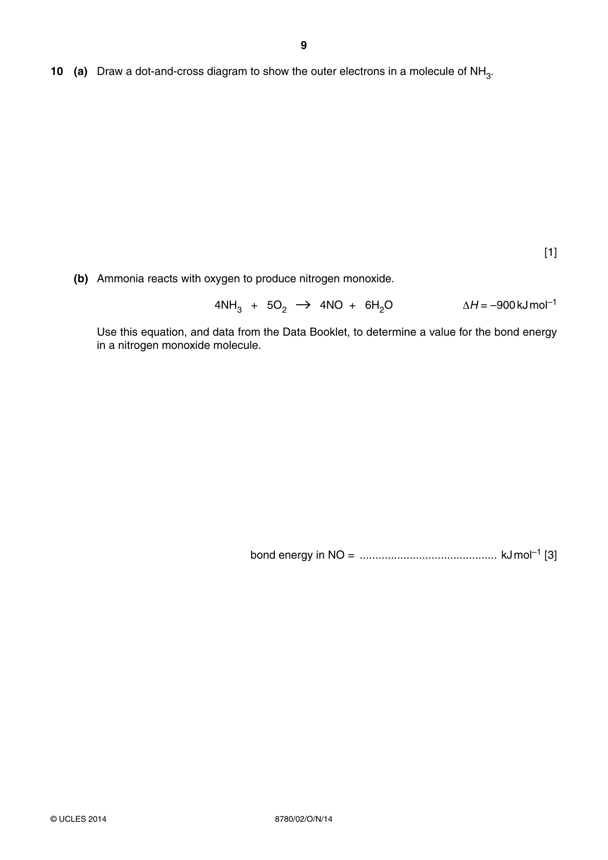 Cambridge A Level Physical Science 8780 2014 Oct/Nov Paper 2 · Variant 1 question paper, page 9 of 12