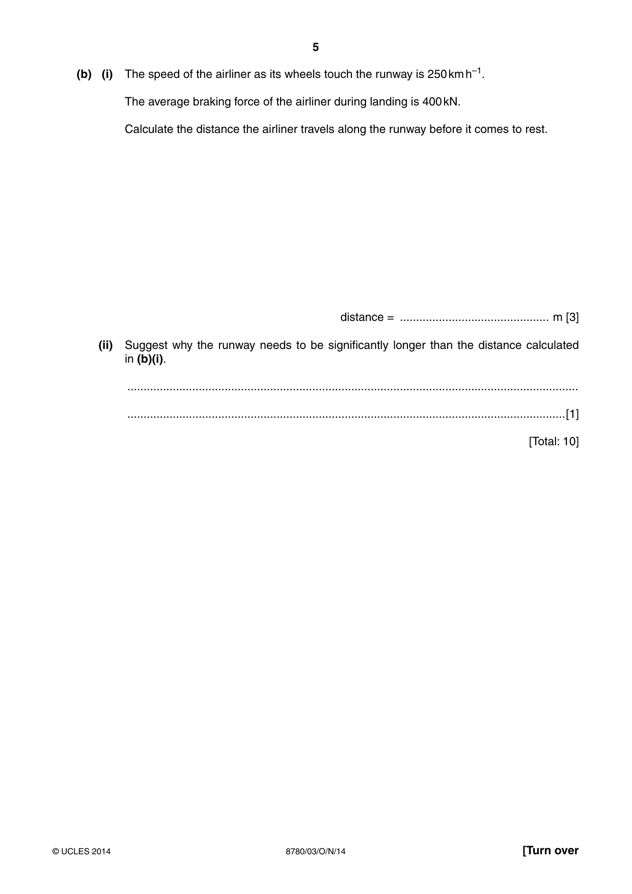 Cambridge A Level Physical Science 8780 2014 Oct/Nov Paper 3 · Variant 1 question paper, page 5 of 20