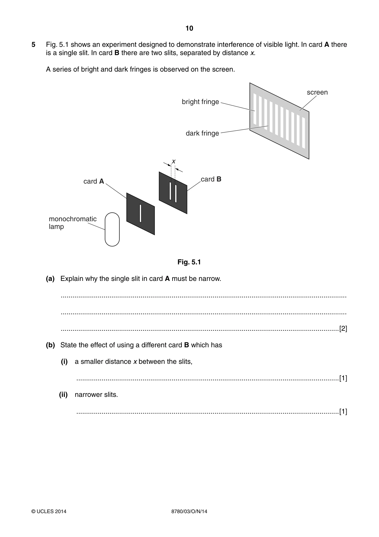 Cambridge A Level Physical Science 8780 2014 Oct/Nov Paper 3 · Variant 1 question paper, page 10 of 20