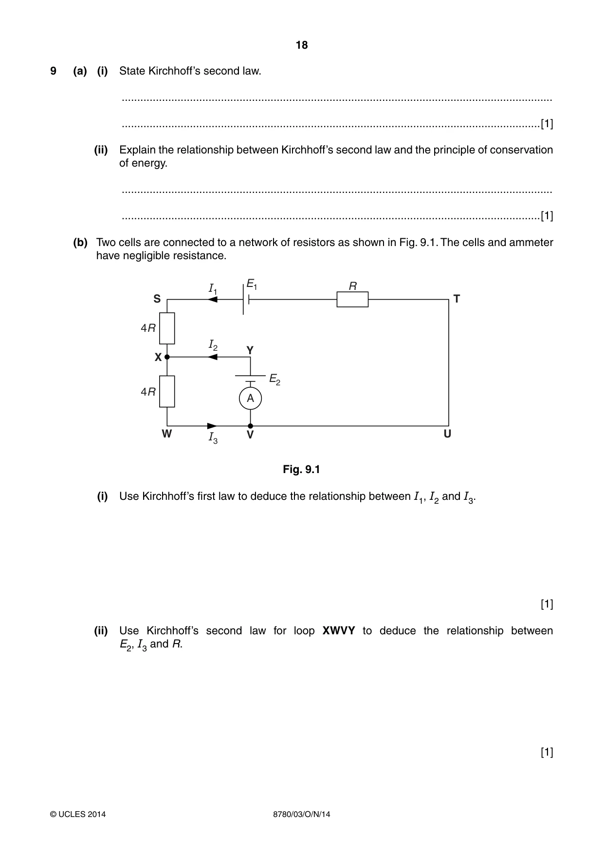Cambridge A Level Physical Science 8780 2014 Oct/Nov Paper 3 · Variant 1 question paper, page 18 of 20