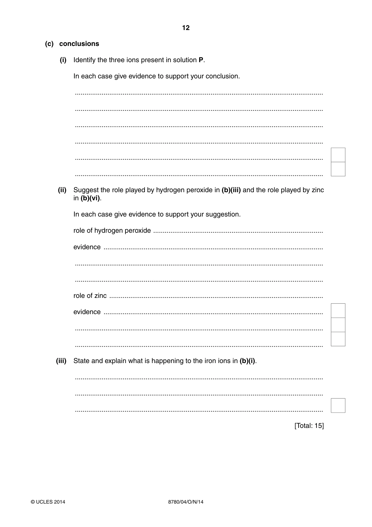 Cambridge A Level Physical Science 8780 2014 Oct/Nov Paper 4 · Variant 1 question paper, page 12 of 16