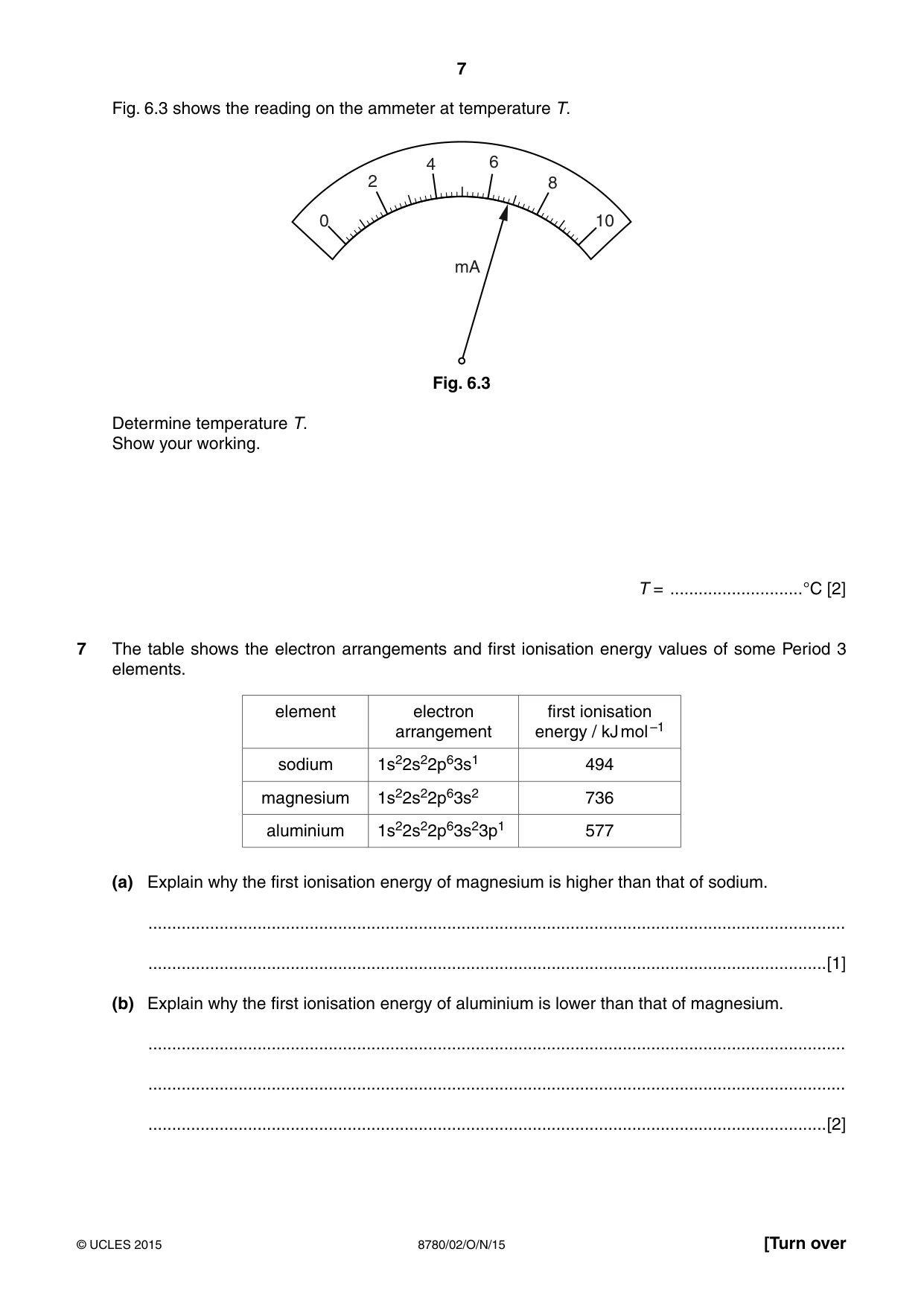 Cambridge A Level Physical Science 8780 2015 Oct/Nov Paper 2 · Variant 1 question paper, page 7 of 12