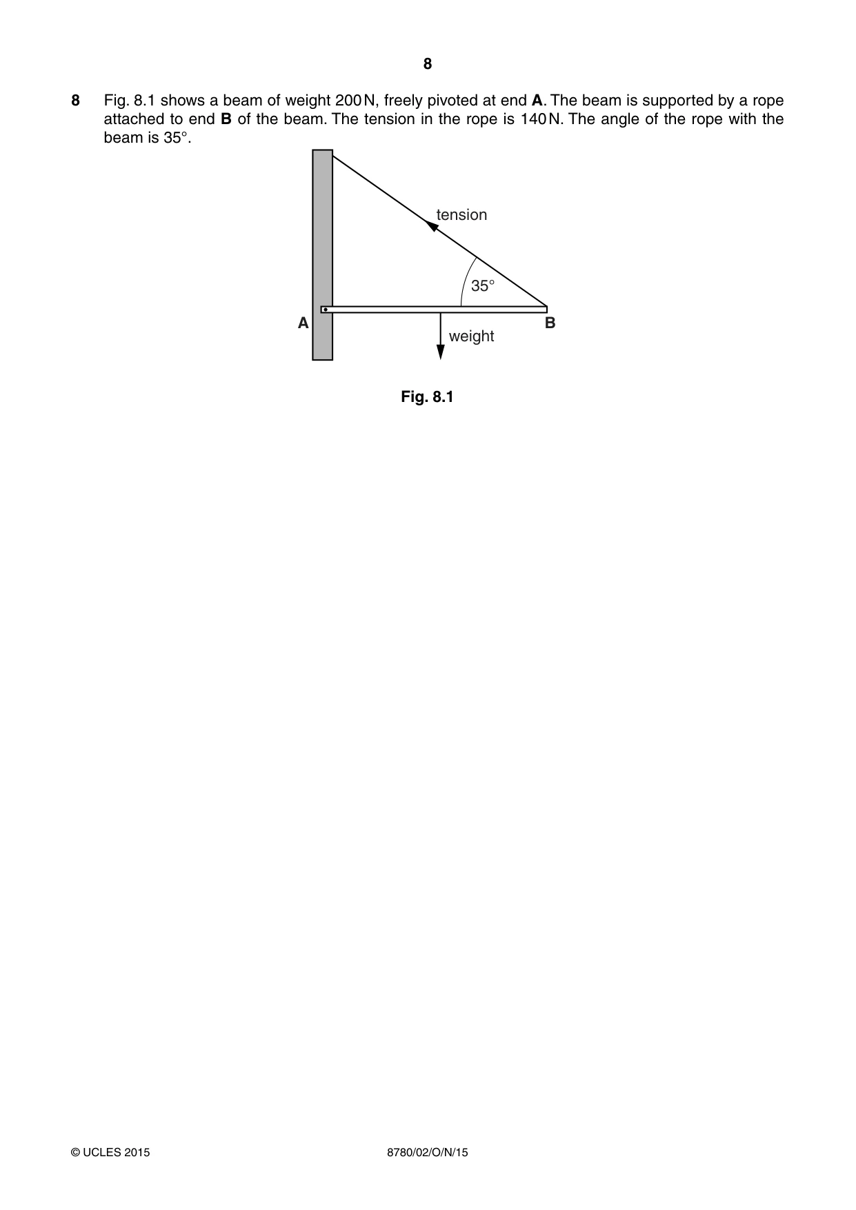 Cambridge A Level Physical Science 8780 2015 Oct/Nov Paper 2 · Variant 1 question paper, page 8 of 12