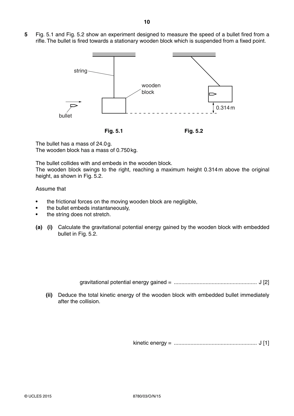 Cambridge A Level Physical Science 8780 2015 Oct/Nov Paper 3 · Variant 1 question paper, page 10 of 20