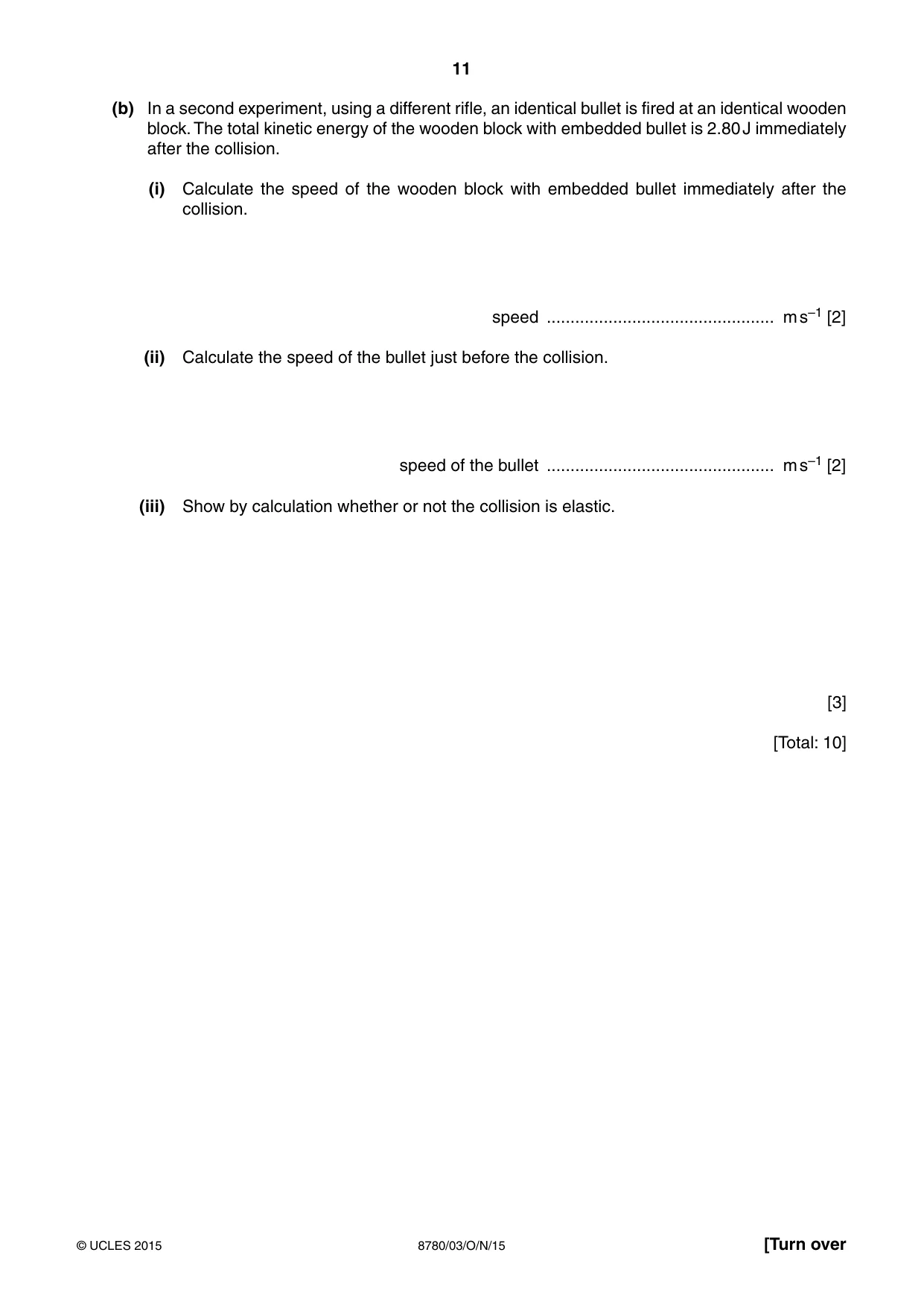 Cambridge A Level Physical Science 8780 2015 Oct/Nov Paper 3 · Variant 1 question paper, page 11 of 20