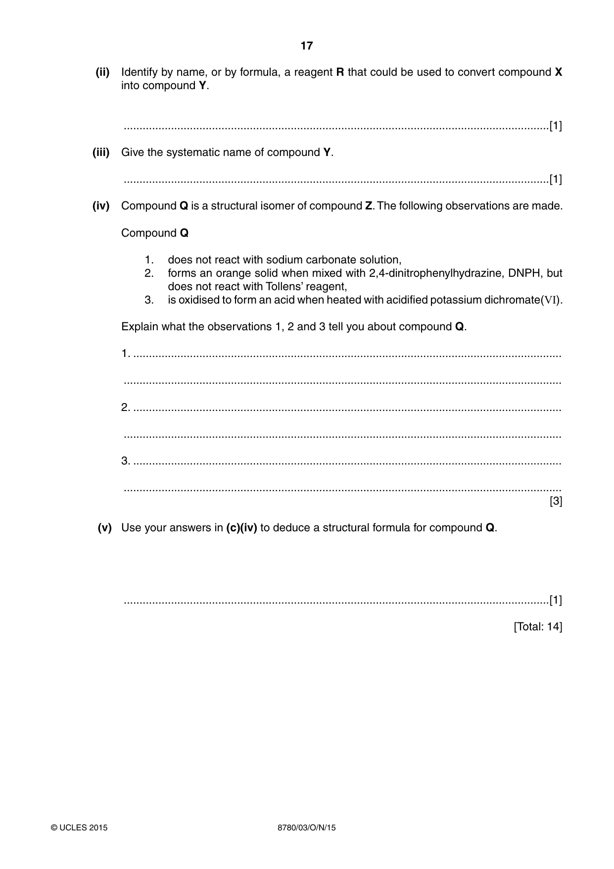 Cambridge A Level Physical Science 8780 2015 Oct/Nov Paper 3 · Variant 1 question paper, page 17 of 20