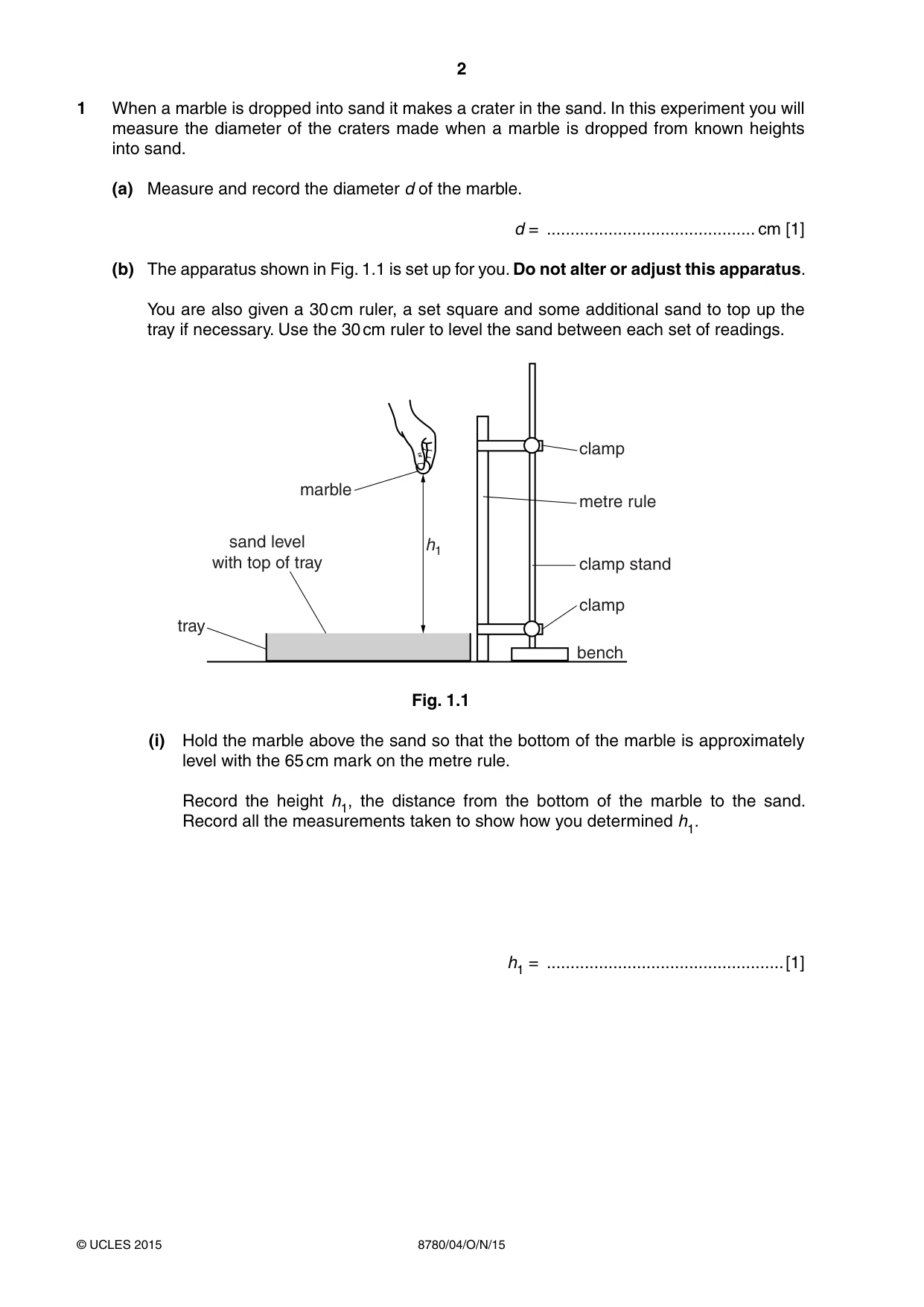 Cambridge A Level Physical Science 8780 2015 Oct/Nov Paper 4 · Variant 1 question paper, page 2 of 12