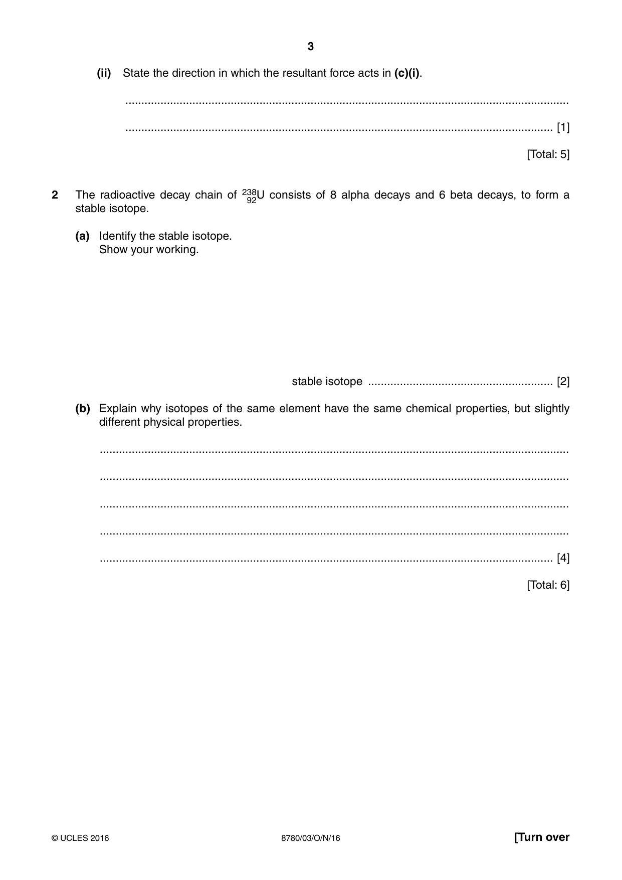 Cambridge A Level Physical Science 8780 2016 Oct/Nov Paper 3 · Variant 1 question paper, page 3 of 16