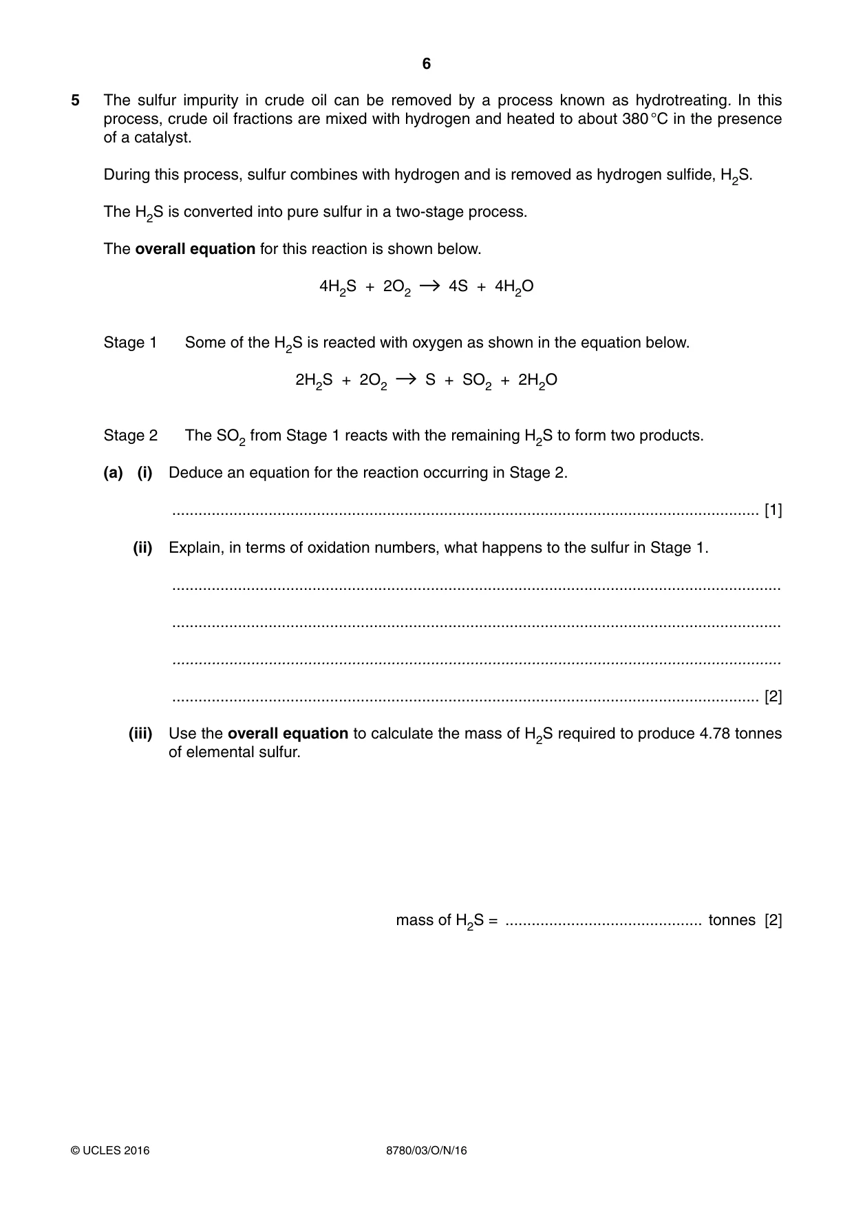 Cambridge A Level Physical Science 8780 2016 Oct/Nov Paper 3 · Variant 1 question paper, page 6 of 16