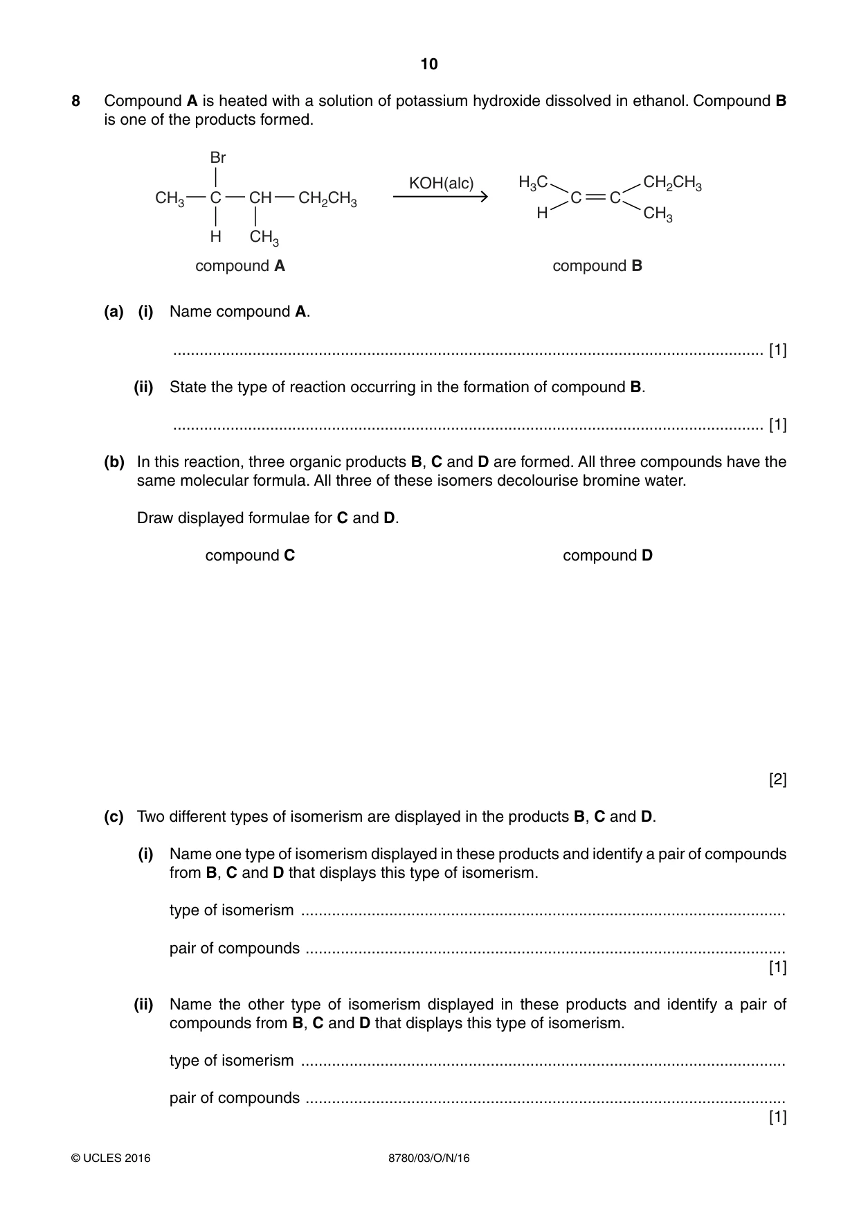 Cambridge A Level Physical Science 8780 2016 Oct/Nov Paper 3 · Variant 1 question paper, page 10 of 16
