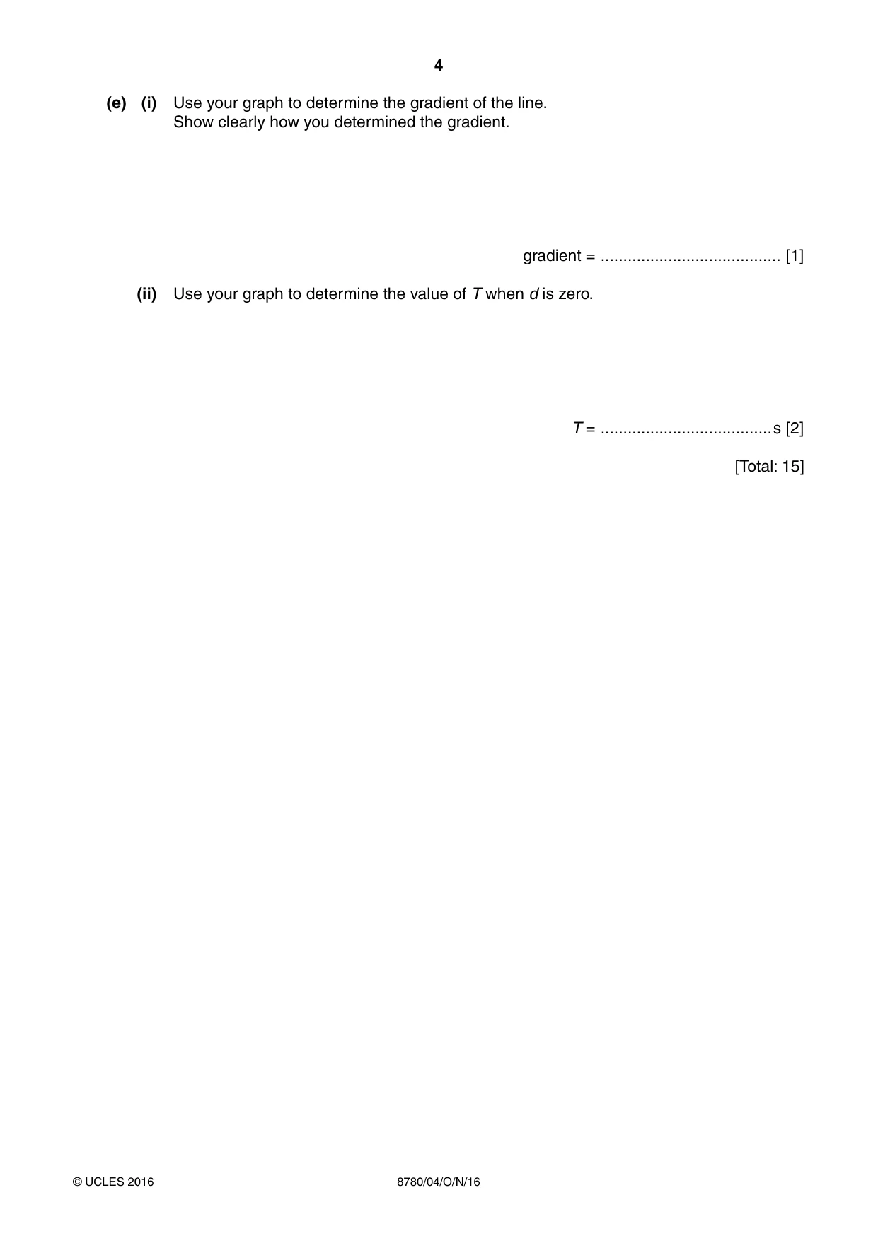 Cambridge A Level Physical Science 8780 2016 Oct/Nov Paper 4 · Variant 1 question paper, page 4 of 12