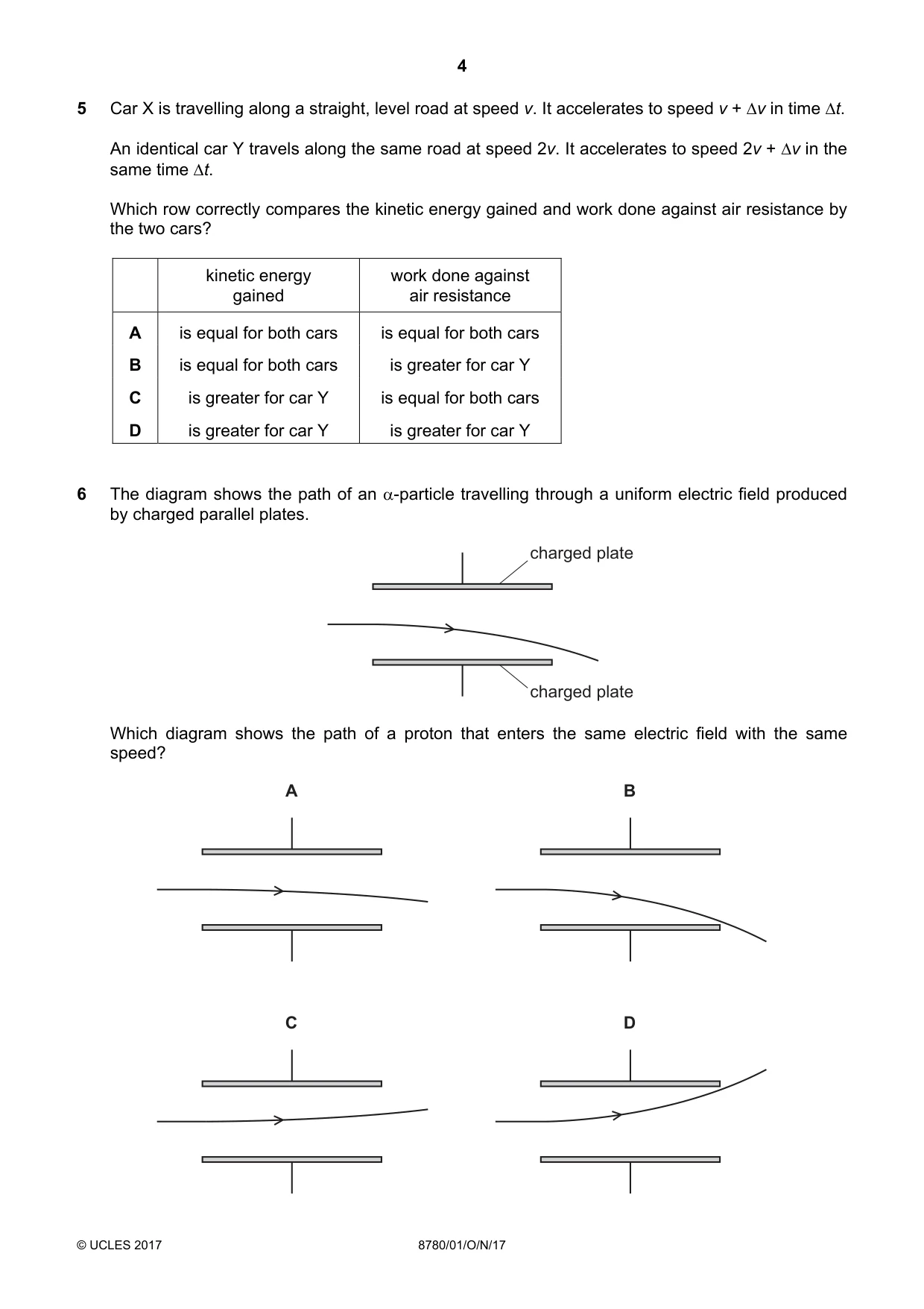 Cambridge A Level Physical Science 8780 2017 Oct/Nov Paper 1 · Variant 1 question paper, page 4 of 16